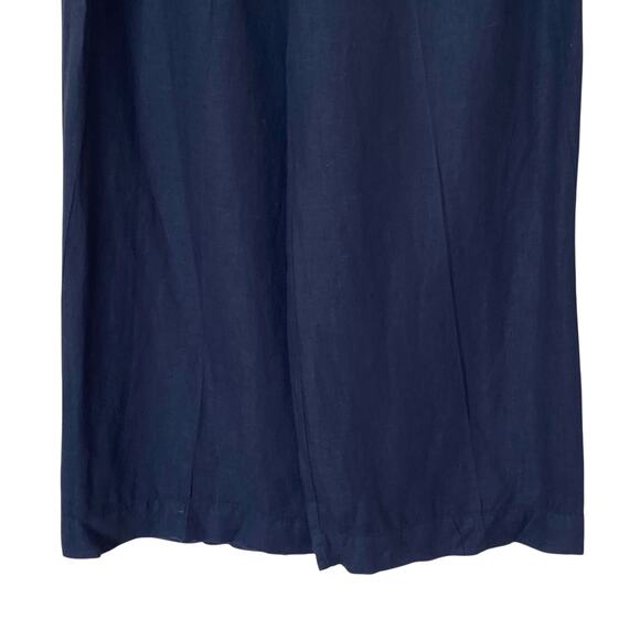 VELVET by GRAHAM & SPENCER Lola 100% Linen Wide Leg Pants Shadow Blue, X-Small - Picture 8 of 12
